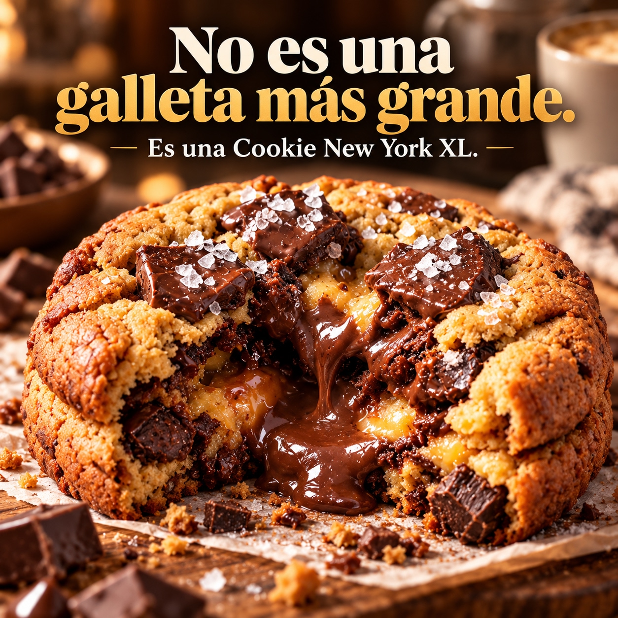 Cookie New York XL con chocolate fundido